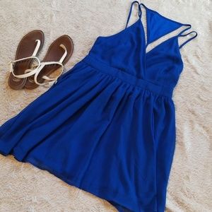 Blue mini dress